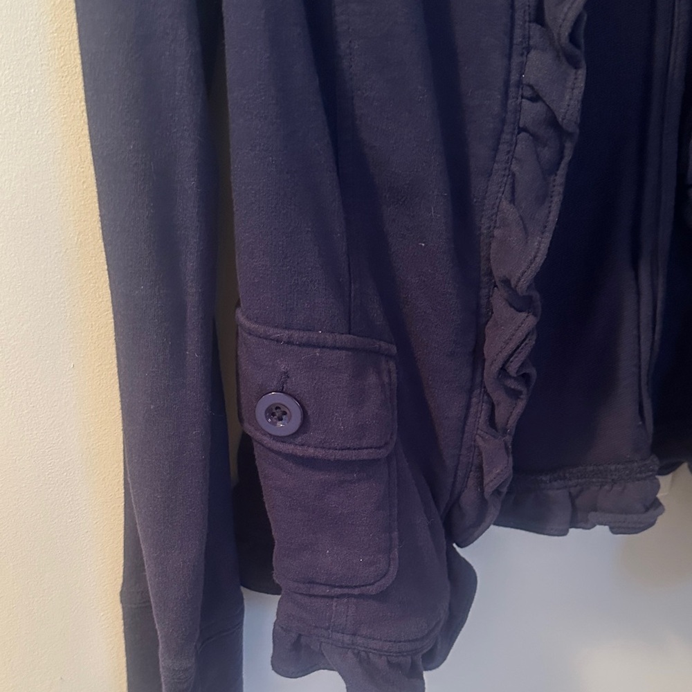 Nick & Mo Navy Jacket with Ruffle Trim - Picture 6 of 7